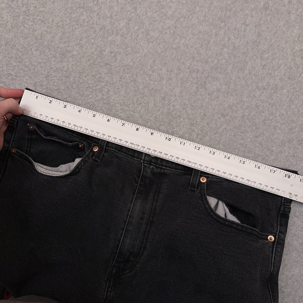 Levi's 502‎ Jeans Men's 37x31 Tapered Fit Black Dark Wash Denim Workwear - Picture 3 of 9